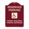 Signmission Reserved Parking Permit Required Towing Enforced Heavy-Gauge Aluminum Sign, 24" x 18", BU-1824-23057 A-DES-BU-1824-23057 - alternate 1